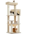 thumbnail image 1 of Cat Tree for Large Cats with Large Top Perch [.&#&#=cm] MultiLevel Tower for Cats with Sleeping Bag Cat Shelves with Scratching Posts and Condos Houses Sleeping Tr, 1 of 9