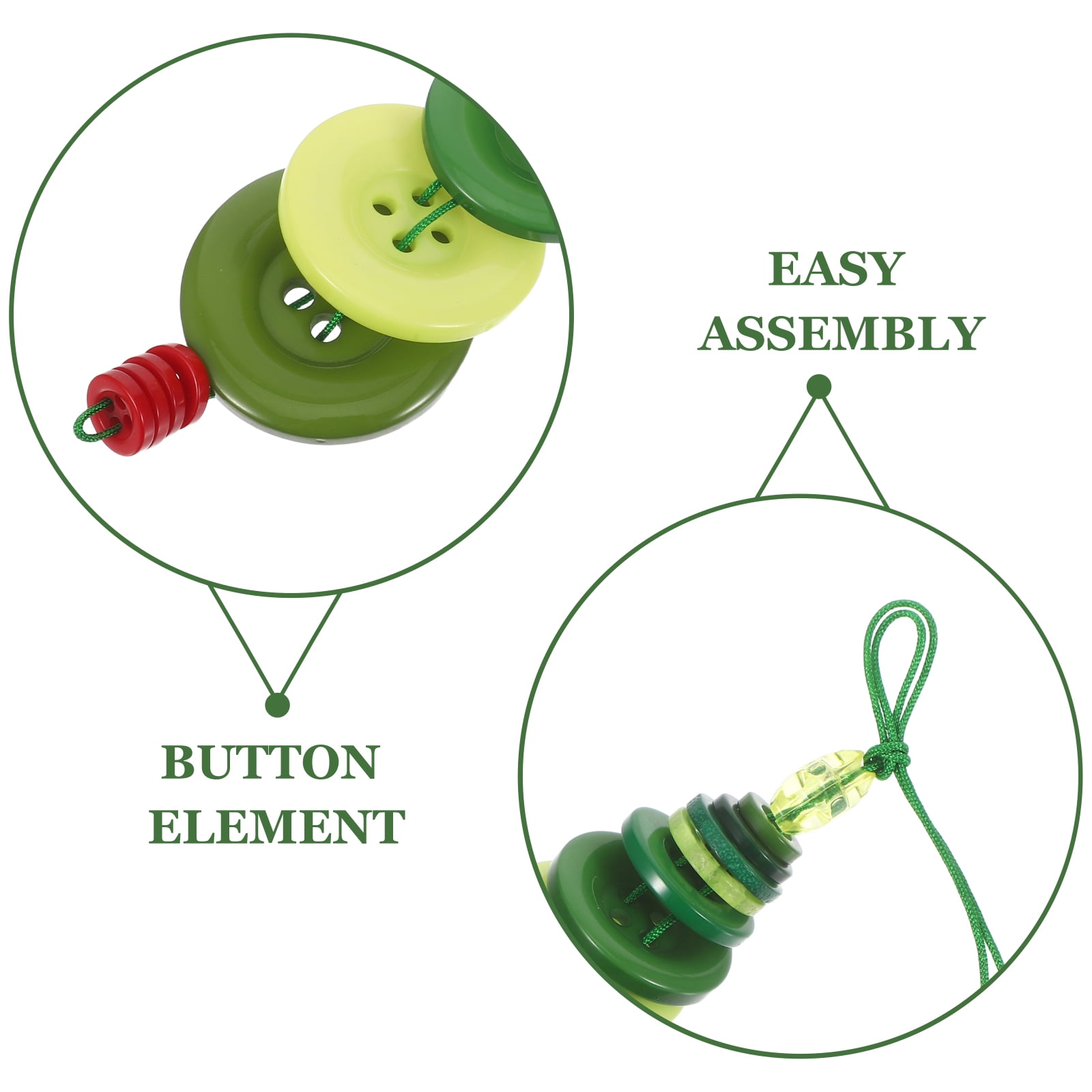 OUNONA Christmas Tree Ornament Kit, 1 Set Green Holiday Decorations for Crafting and Festive Season Fun