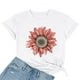 thumbnail image 2 of Puntoco Mujeres Moda Impresión O-Cuello Camiseta Corta Blusa Suelta Top Camisa Puntoco Puntoco-5880, 2 of 4