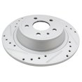 thumbnail image 4 of Geelife Rear Performance Zinc Coated Drilled Slotted Rotors & Ceramic Pad Kit, 4 of 7