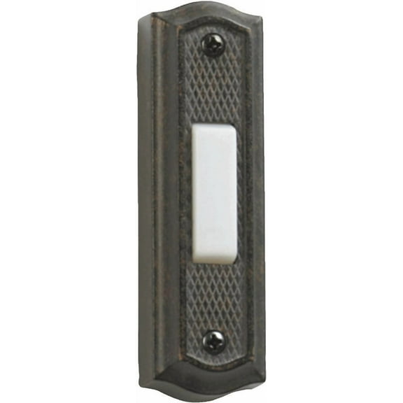 7-301-44 Quorum Lighting Accessory - Zinc Door Chime Button-3.5 Inches Tall and 1 Inches Wide
