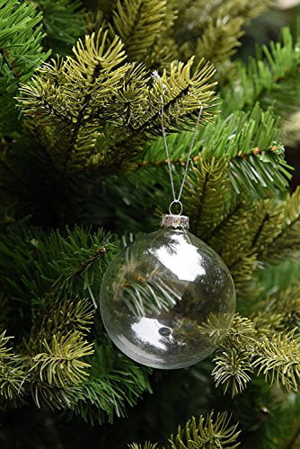 6 x Silver Glitter Hanging Leaf Christmas Tree Decoration Bauble