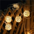 thumbnail image 3 of mmirethe 20LED Rattan Ball Romantic Decorative Fairy Light for Outdoor Indoor, 3 of 6