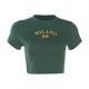 thumbnail image 3 of Las chicas cortas de verano de estilo americano usan una camiseta de manga corta con ombligo Y2K, jersey bordado con cuello redondo, ropa verde para mujer Zefei Wu 9024735078043, 3 of 3