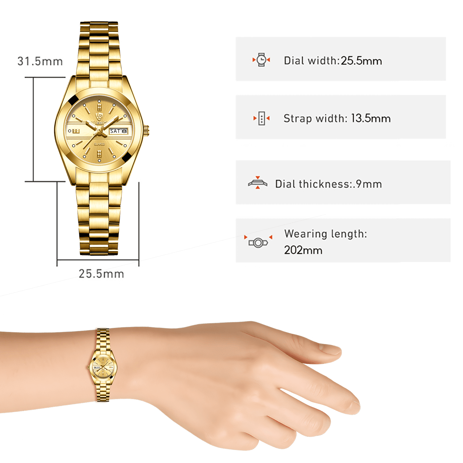 LIEBIG Women Watches Fashion Analog Quartz Waterproof Ladies Watch for Womens with Date