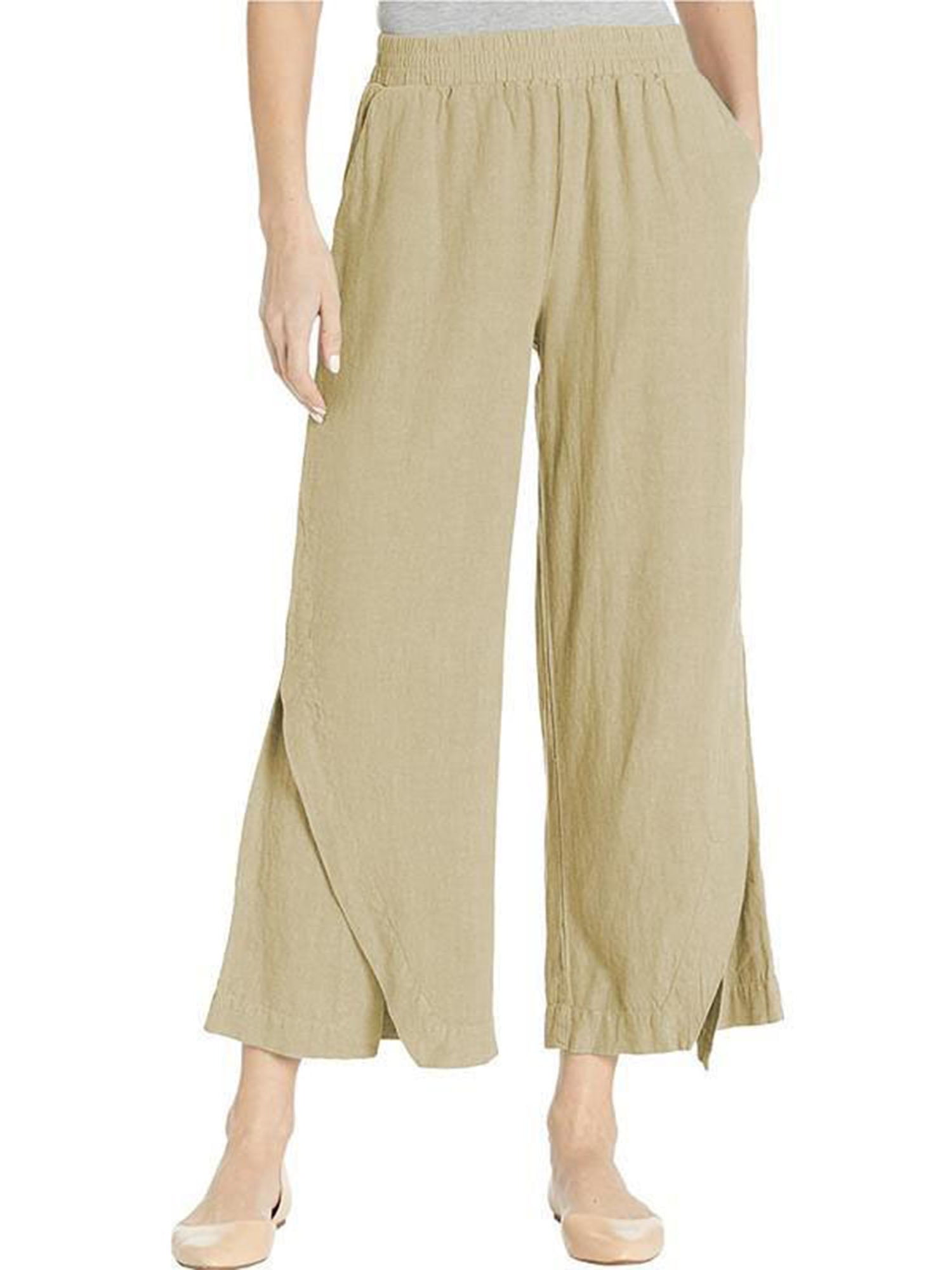 Lumento Women Loose Pants Plain Casual 