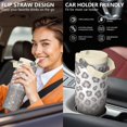 thumbnail image 5 of 30 Oz Tumbler Silver Gradient Leopard Tumbler with Lid and Straw, Birthday Gift Cup for Friend Women Men Coffee Travel Mug Thanksgiving Day Halloween Christmas Gift Water Bottle, 5 of 7
