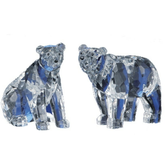 Icy Giftware Large Crystal Bears Christmas Figurine Decorations - 5" - Set of 2