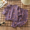 thumbnail image 2 of Xudanell 4t Boys Clothes Cotton Graphic Baby Boy Winter Outfit Thermal Toddler Pajamas Vacation Outfits Purple 4-5 Years, 2 of 6