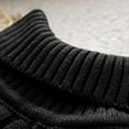 thumbnail image 4 of Meresysid Toddler Kids Infant Long Sleeve Turtleneck Sweater Foreign Trade Fall New Solid Color High Neck Boys And Girls Knit Tops Black, 4 of 5