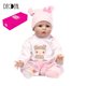thumbnail image 1 of Reborn Baby Doll Cuerpo de relleno de algodón PP con cabello enraizado, 1 of 8