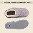 thumbnail image 6 of LongBay Women's Warm Wool Yarn Cable Knitted Bootie Fuzzy Slippers Memory Foam Anti-Skid Sole House Shoes Indoor Outdoor, 6 of 7