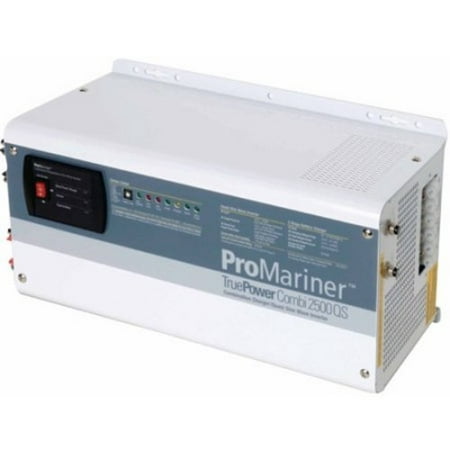 ProMariner 02412 True Power 2500QS Inverter/Charger - 2,500 Watt Modified Sine Wave Inverter with 12 Volt, 50 Amp Battery