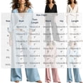 thumbnail image 3 of LEKWK Vacation Outfits for Women Elegant V Neck Long Sleeve Oversized Top and Wide Leg Pants Linen Matching Set Casual Travel Beach Loungewear, 3 of 6