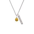 thumbnail image 2 of Delight Jewelry Silvertone Mini Yellow Softball - Silvertone Mother Daughter Bar Charm Necklace, 23", 2 of 4