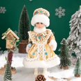thumbnail image 1 of Muñecos Musicales de Papá Noel de La Sirenita de la nieve, juguetes de peluche artesanales, adornos de árbol de Navidad, decoración del hogar, regalo para niños, 30cm, 1 of 4