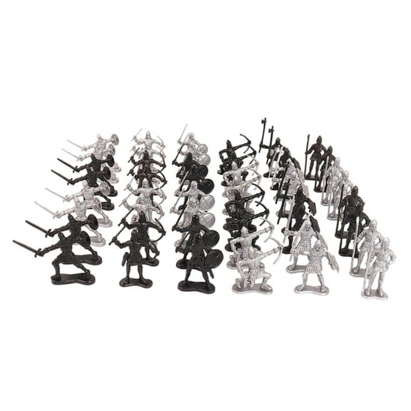 48 Pieces Knight Toys Medieval Knight Soldier Model Statues