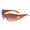 Khaki, variant on Rimless Wraparound Sunglasses with Star Decorations and UV Protection for Men and Women 2000s Retro Style Black