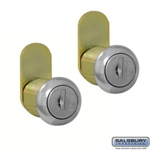 Lock Set - (2) Standard Replacement Locks (Keyed Alike) - for Roadside Mailbox, Mail Chest and Mail Package Drop - with (2) Keys