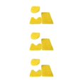 thumbnail image 3 of Juego de alfombras de baño de secado rápido Naiovety 3 uds PU antideslizante Amarillo, 3 of 6