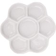 thumbnail image 5 of XD-4 Pieces Ceramic Paint Palette Artist 7 Well Flower Palettes Painting Oil Watercolor Mixing Trays*1, 5 of 5