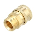 thumbnail image 1 of Adaptador de pistola de lavadora a presión hembra universal para coche, bronce M22 x 1.5 tono cobre, 1 of 7