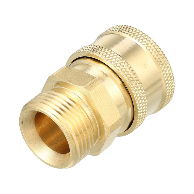 Adaptador de pistola de lavadora a presión hembra universal para coche, bronce M22 x 1.5 tono cobre