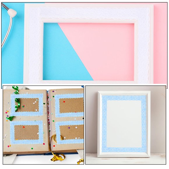 BESTYASH Cintas Adhesivas De Encaje Decorativo Multicolor Para Manualidades Y De Marcos Fotos