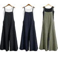 thumbnail image 6 of Douhoow Plus Size Women's Loose Suspender Overalls Summer Jumpsuit Bib Trousers Wide Leg Pants, 6 of 6