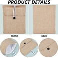 thumbnail image 6 of 1 pc Cotton Linen Book Sleeve with Button Front Pocket Book Protector Fabric Book Covers for Book Lovers Rectangle BurlyWood 25x19x1.45cm Material: Cotton Linen, 6 of 8