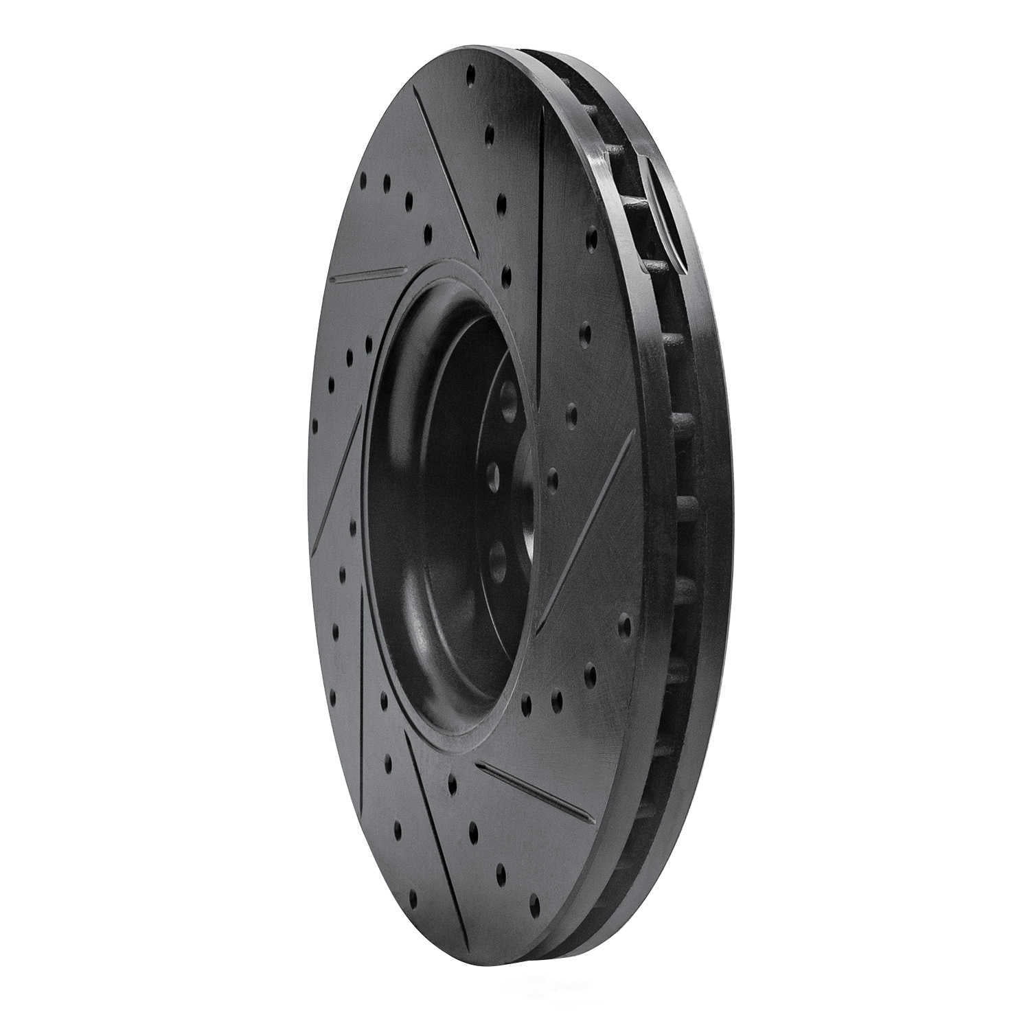 Dynamic Friction Company 633-27043L DFC Brake Rotor - Drilled And Slotted - Black