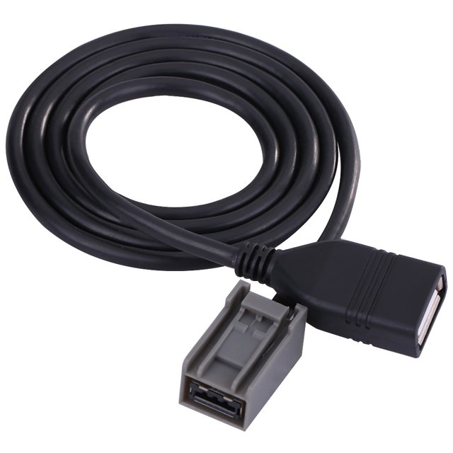 Oubit Fil d'Extension USB pour Voiture, 60cm Interface Musicale USB 2.0 Adaptateur AUXUSB Méticuleusement Conçu