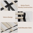 thumbnail image 7 of King Size Bed Frame, Velvet Upholstered Platform Bedframe with Wingback Headboard, No Box Spring Needed, Wood Slats, Easy Assembly, White, 7 of 7