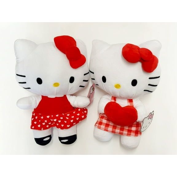 11.5" Hello Kitty valentine Stuffed Figure Animal Plush Toy- 2Pc Set