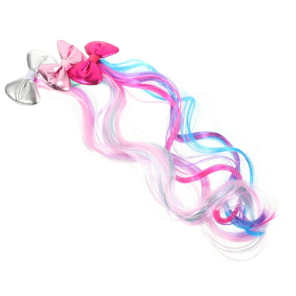 MLINS Vivid Color Hair Extensions with Clips for Girls Assorted Color Hair Accessories for Kids Ages 48