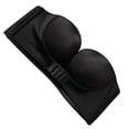 thumbnail image 4 of Sujetador sin tirantes, invisible, antideslizante, sexy, con hebilla frontal, ropa interior para vestido de novia, fiesta, negro, 36 / 80AB Sweethay AP001296-07, 4 of 7