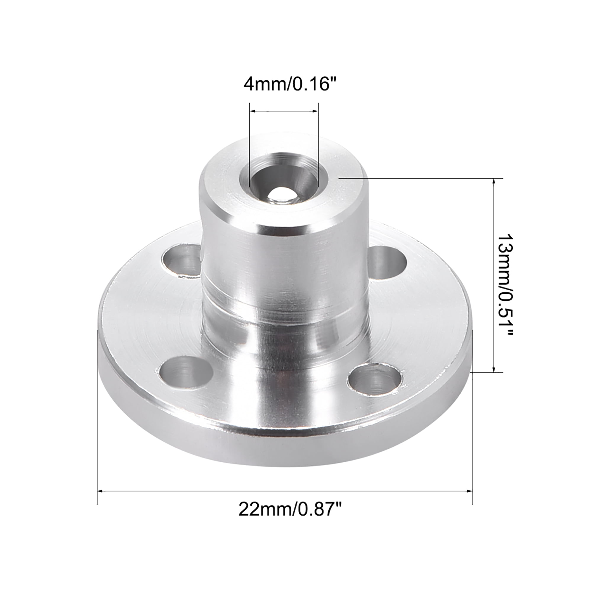 Inner Diameter: 6mm Power Transmission Flange Coupling Nut Motor Guide Shaft Hole Diameter 6mm Threaded Shaft Support Fixed Seat Flange Coupling 