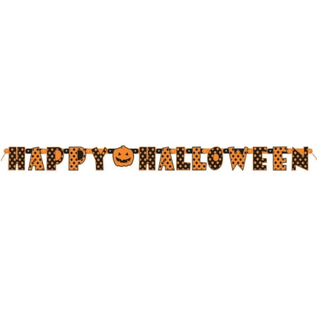 5.5' Polka Dot Happy Halloween Letter Banner