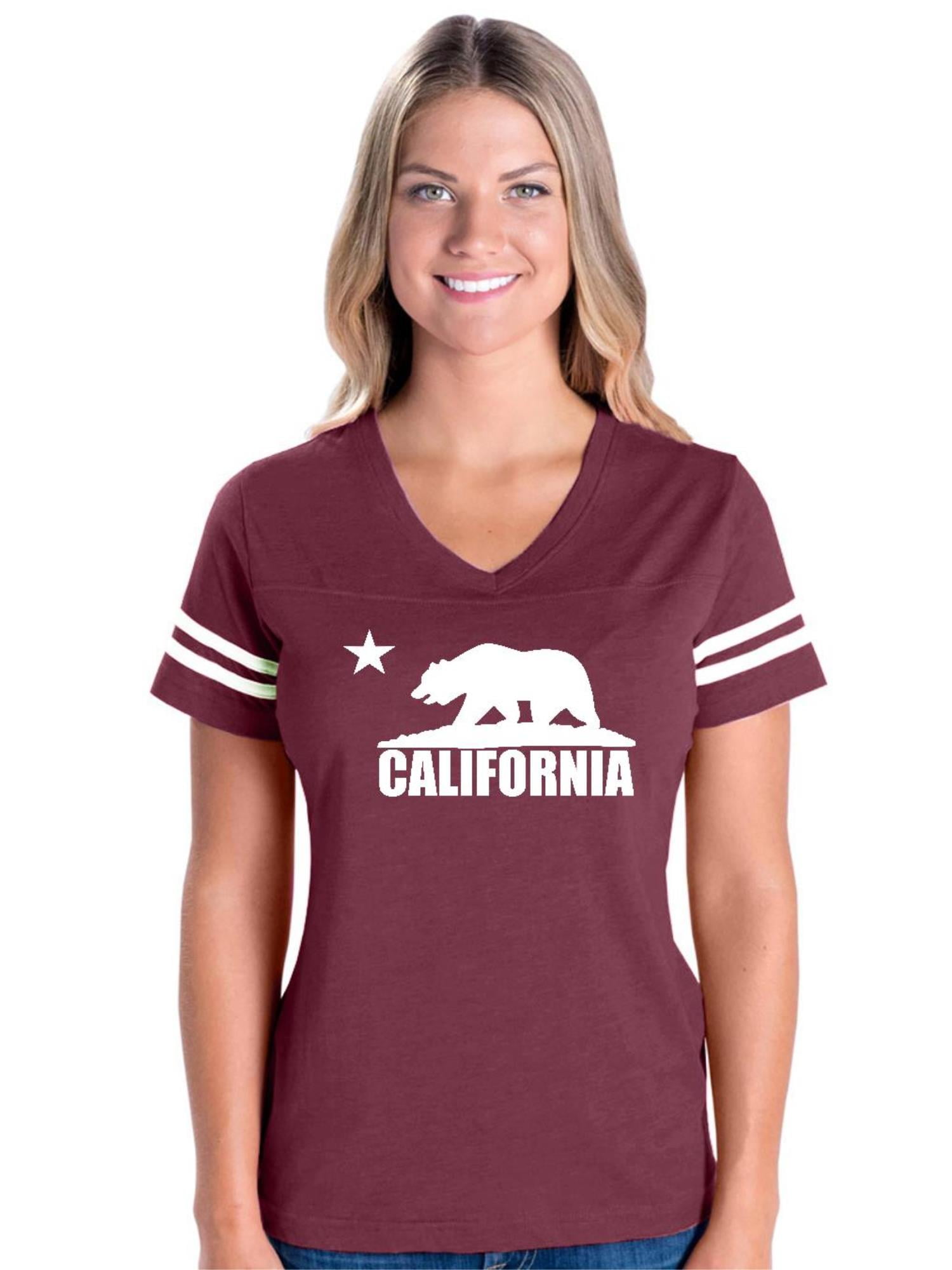 IWPF - Womens Football Fine Jersey T-shirts - California Bear 