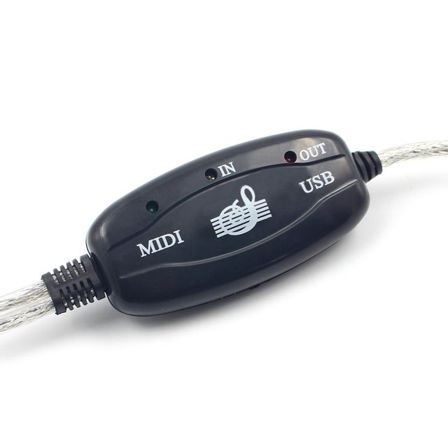 Pro USB IN-OUT MIDI Adapter Cable PC to Music Electronic Keyboard Converter Sywqhk Para estrenar