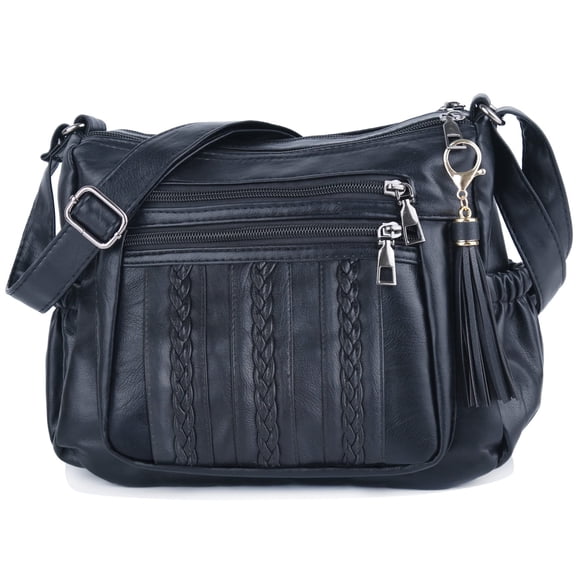 ELDA Monederos para mujer, carteras de piel sintética suave, bolso cruzado para mujer, bolso de hombro con múltiples bolsillos