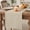 Beige, White, variant on Peach Pink Plaid Table Runner - 70 Inch Long Gingham Checked Minimalist Modern Cotton and Linen Blended Dress Scarves Farmhouse Table Runner for Kitchen Dining, Coffee Table, 13" x 70"