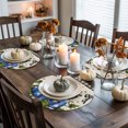 thumbnail image 4 of Polka Dot Blue Pumpkin Round Braided Placemats Set of 2, Bow Leaf Heat Insulation Place Mats Washable Non-Slip Table Mats for Kitchen Dining Party, 15 Inches, 4 of 9