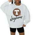 thumbnail image 3 of Women's Gameday Couture Ash Texas Longhorns Premium Fleece Pullover Sweatshirt, 3 of 5