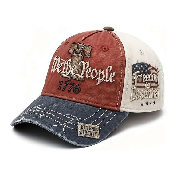 USA 250th Anniversary Hat, Adjustable 250th Anniversary Printed Patriotic Baseball Caps