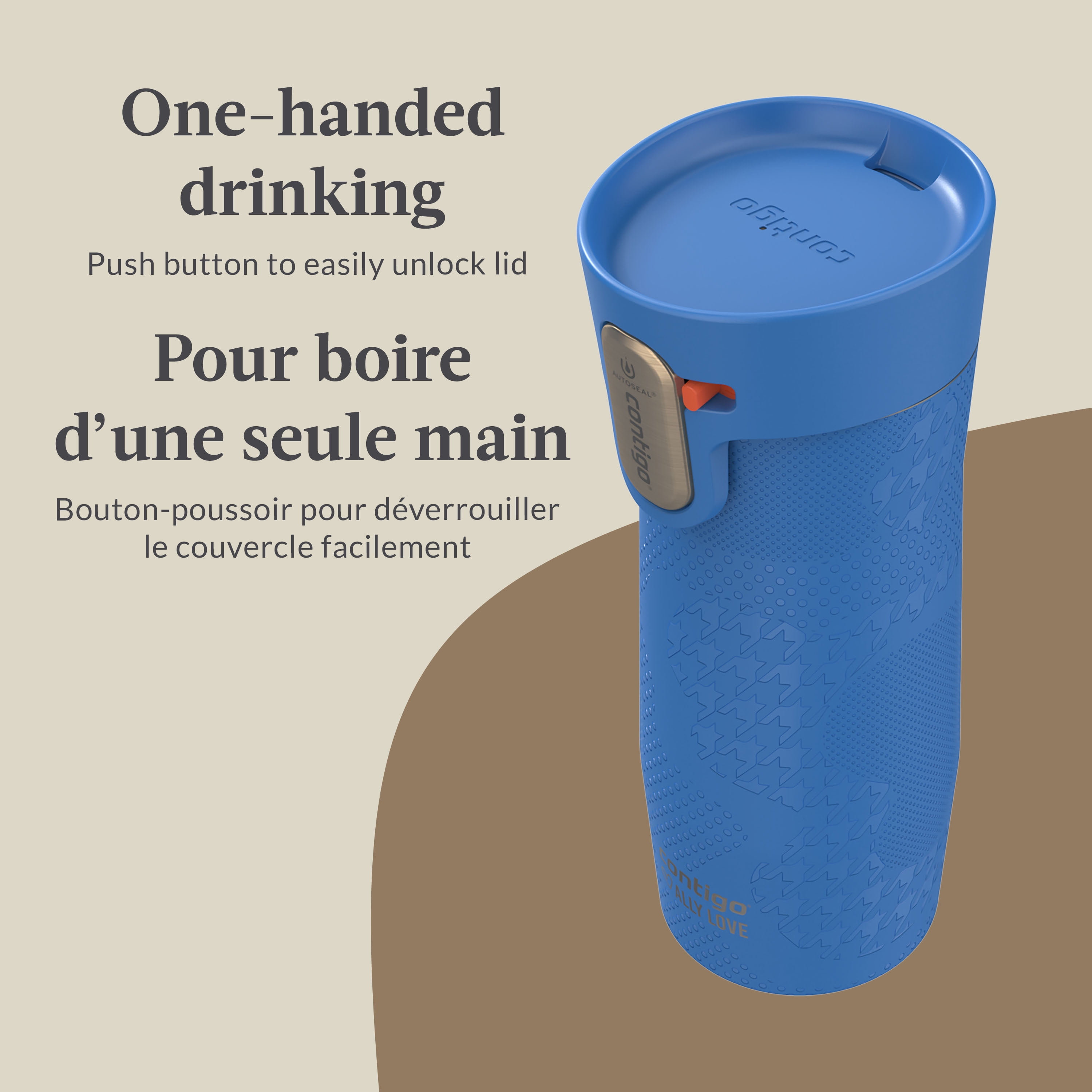 Contigo x Ally Love West Loop Vacuum-Insulated Stainless Steel Travel Mug with Easy-Clean AUTOSEAL Lid, 16 oz (473 ml)