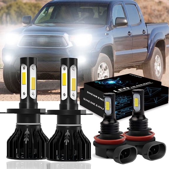 9003 H4 LED High/Low Beam Headlight Bulbs for 2012-2015 Toyota Tacoma H11 Fog light Bulbs