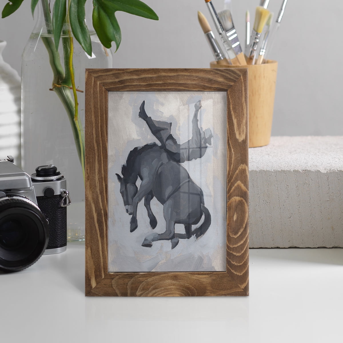 Getting Pitched II - Framed Print w/glass - Walnut