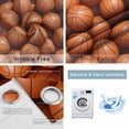 thumbnail image 2 of Fsddascl Basketball Blackout Curtains for Bedroom/Living Room, Thermal Insulated Kitchen Curtains, Sports Brown Basketball Grommet Darkening Window Treatment Drapes 52"x63"x2, 2 of 6
