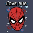 thumbnail image 2 of Boy's Marvel Spider-Man Candy Heart Love Bug  Graphic Tee Navy Blue Heather Medium, 2 of 3